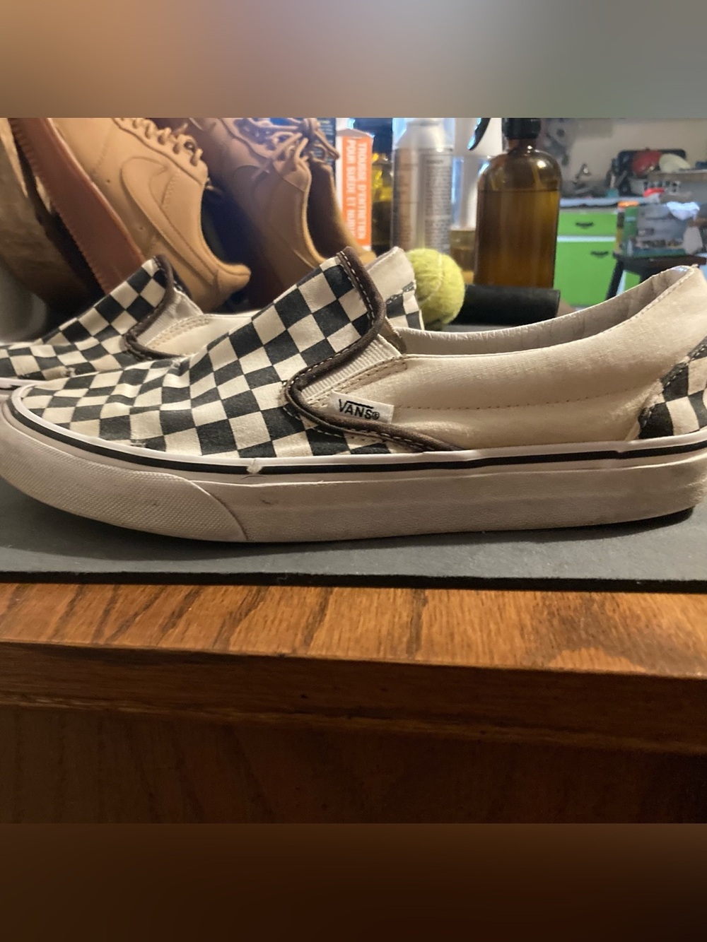 Vans Checkerboard Slip-On in Black and White - Picture 6 of 8